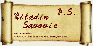 Miladin Savović vizit kartica